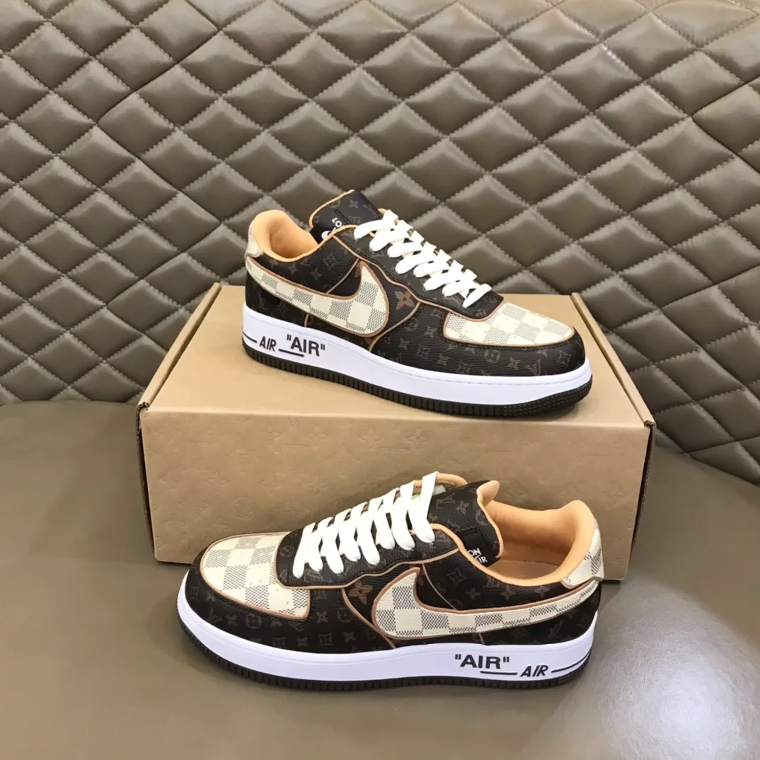 Men's shoes 💰p420 "*OUIS *UITTO*" x OFF-WHITE x Nike tripartite collaboration! Trendy and cool men's casual sports shoes with unrivaled color matching. The design idea basically continues the style of THE TEN. The Swoosh line and tongue label have a very familiar visual effect and are both fashionable and trendy! A must-have for fashionistas! The effect on your feet is absolutely stunning! Size: 38-45